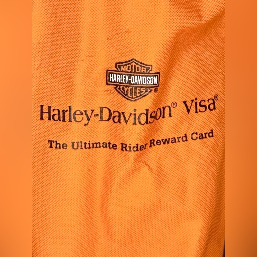 Harley-Davidson Orange and Gray Backpack Drawstring